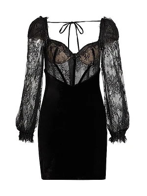 Lace & Velvet Minidress