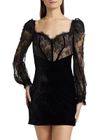 Lace & Velvet Minidress