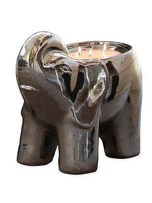 Silver Grand Elephant Candle