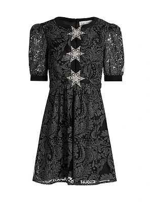Jamie Paisley Tulle Minidress