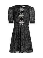 Jamie Paisley Tulle Minidress