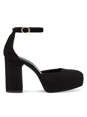 Dayna 100MM Suede Platform Pumps