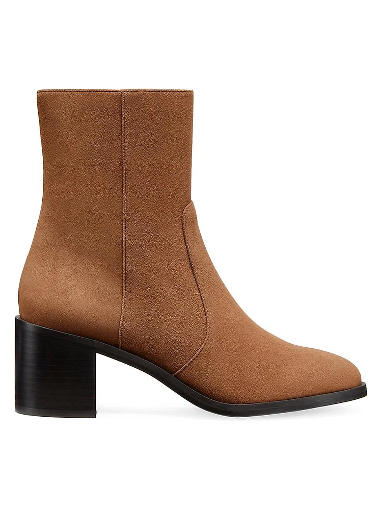 Esme 60MM Suede Zip Booties