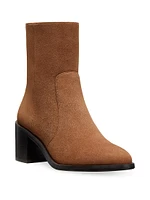 Esme 60MM Suede Zip Booties