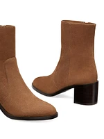 Esme 60MM Suede Zip Booties