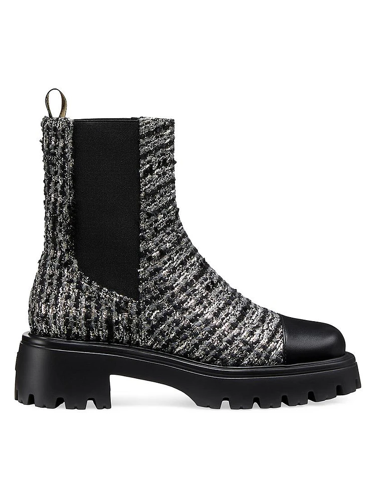 Emerson Sparkle Tweed Chelsea Booties