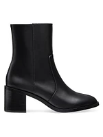 Esme Zippered Leather Booties