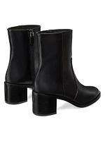 Esme Zippered Leather Booties