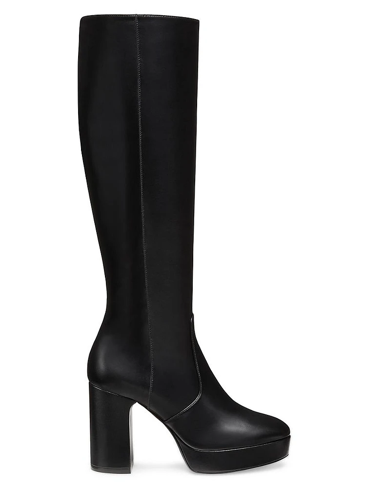Dayna 100MM Leather Platform Boots