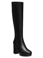 Dayna 100MM Leather Platform Boots