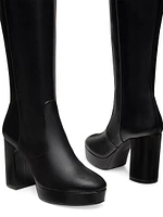 Dayna 100MM Leather Platform Boots