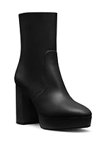 Dayna 100MM Leather Platform Booties