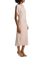 Bonnie Side Drape Midi-Dress