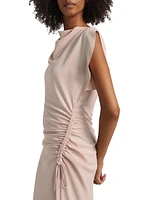 Bonnie Side Drape Midi-Dress