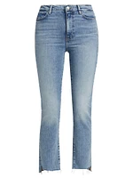 Le High Straight Corkscrew High-Rise Cropped Jeans