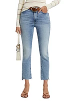 Le High Straight Corkscrew High-Rise Cropped Jeans