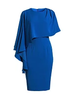 Rayna Sheath Capelet Midi-Dress