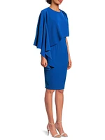 Rayna Sheath Capelet Midi-Dress