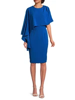 Rayna Sheath Capelet Midi-Dress