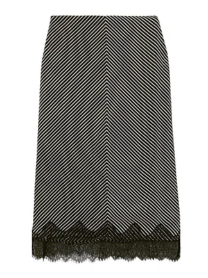Ivy Striped Midi-Skirt