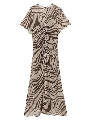 Tabitha Zebra Print Midi-Dress