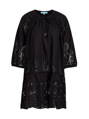 Ashley Eyelet Cotton Cover-Up Minidress