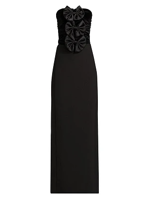 Constance Bow Cut-Out Column Gown
