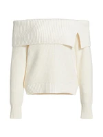 Off-The-Shoulder Chunky Sweater