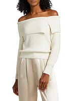 Off-The-Shoulder Chunky Sweater