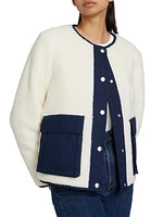 Faux-Sherpa & Denim Jacket