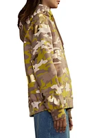 Camo Cotton-Blend Oversized Hoodie