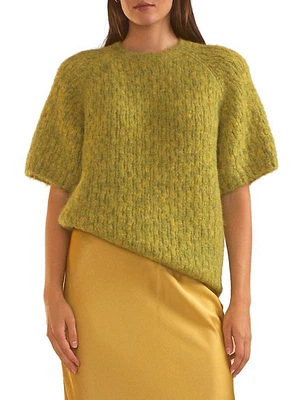 Cotton Short-Sleeve Sweater