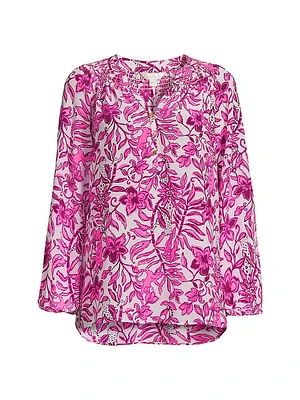 Elsa Printed Silk Top