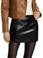 Micro Croc Mini Skirt