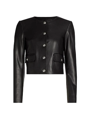 Cropped Leather Jacket