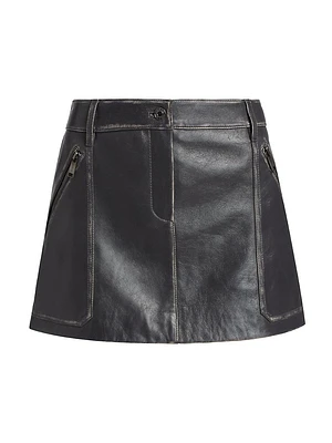 Micro Leather Mini Skirt