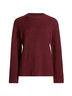 Merino Boxy Rib-Knit Sweater