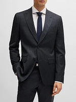 Slim-Fit Suit Micro-Patterned Wool