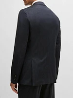 Slim-Fit Suit Micro-Patterned Wool