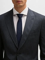 Slim-Fit Suit Micro-Patterned Wool