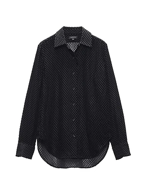 Lila Burnout Long-Sleeve Shirt