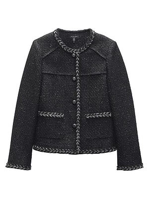 Mirabelle Tweed Button-Up Jacket