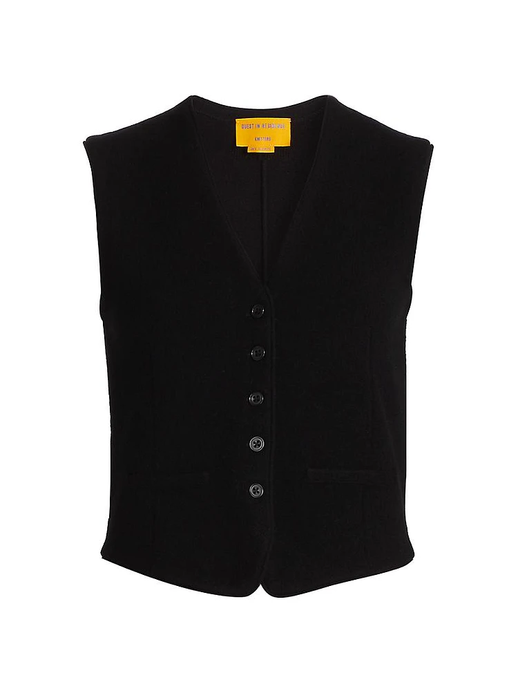 Cashmere Knit Tailored Vest