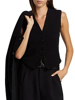 Cashmere Knit Tailored Vest