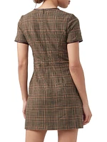 Adisa Plaid Sheath Minidress