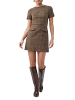 Adisa Plaid Sheath Minidress