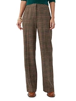 Sadie Plaid Wide-Leg Pants