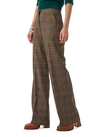 Sadie Plaid Wide-Leg Pants