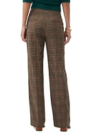 Sadie Plaid Wide-Leg Pants