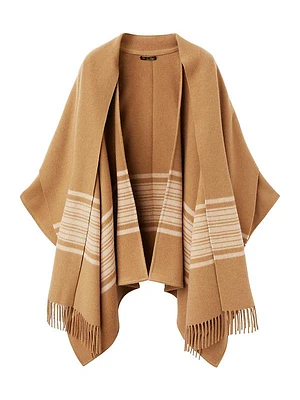 Daisy Striped Cashmere Cape